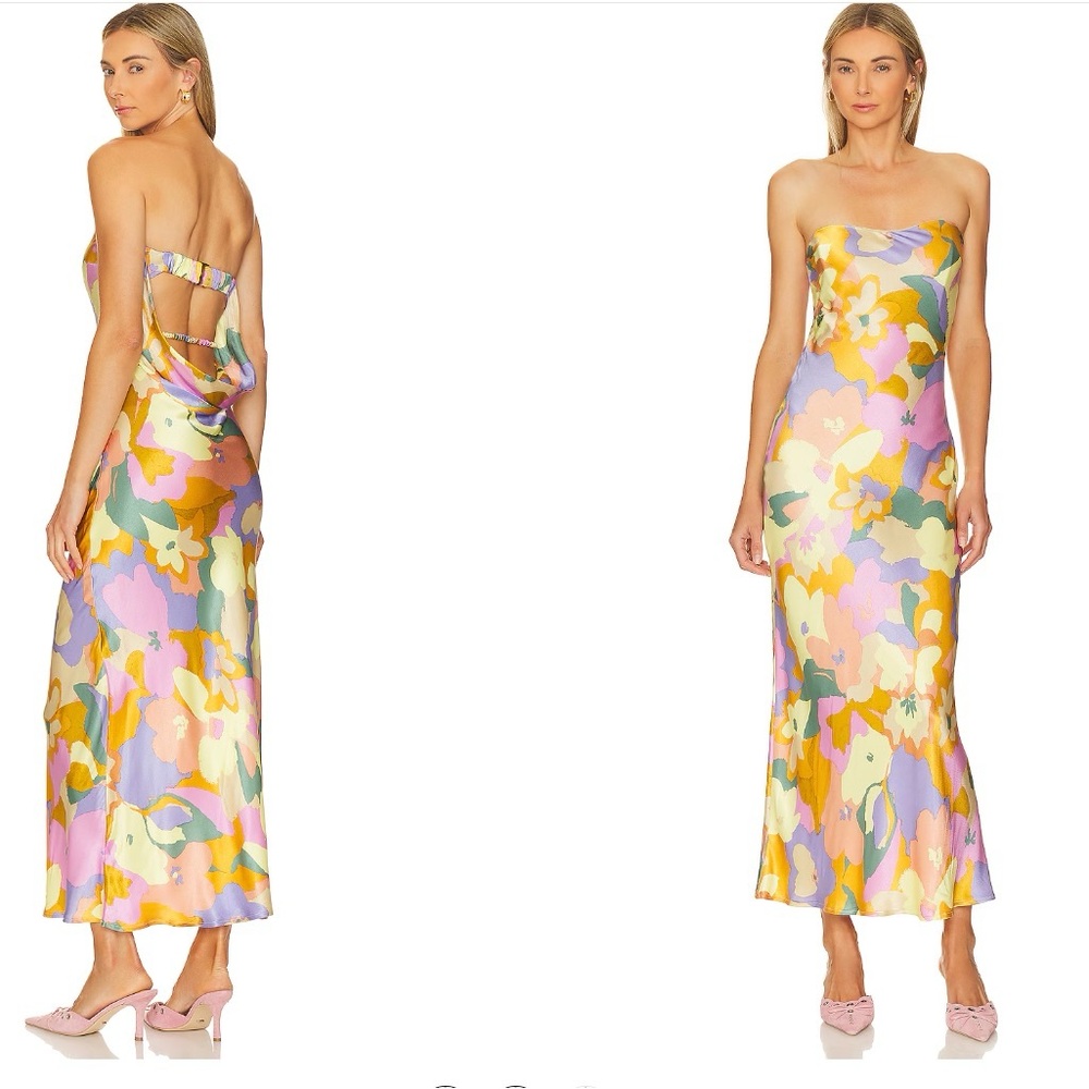 Astr Annabeth Dress Multicolor Floral Backless
